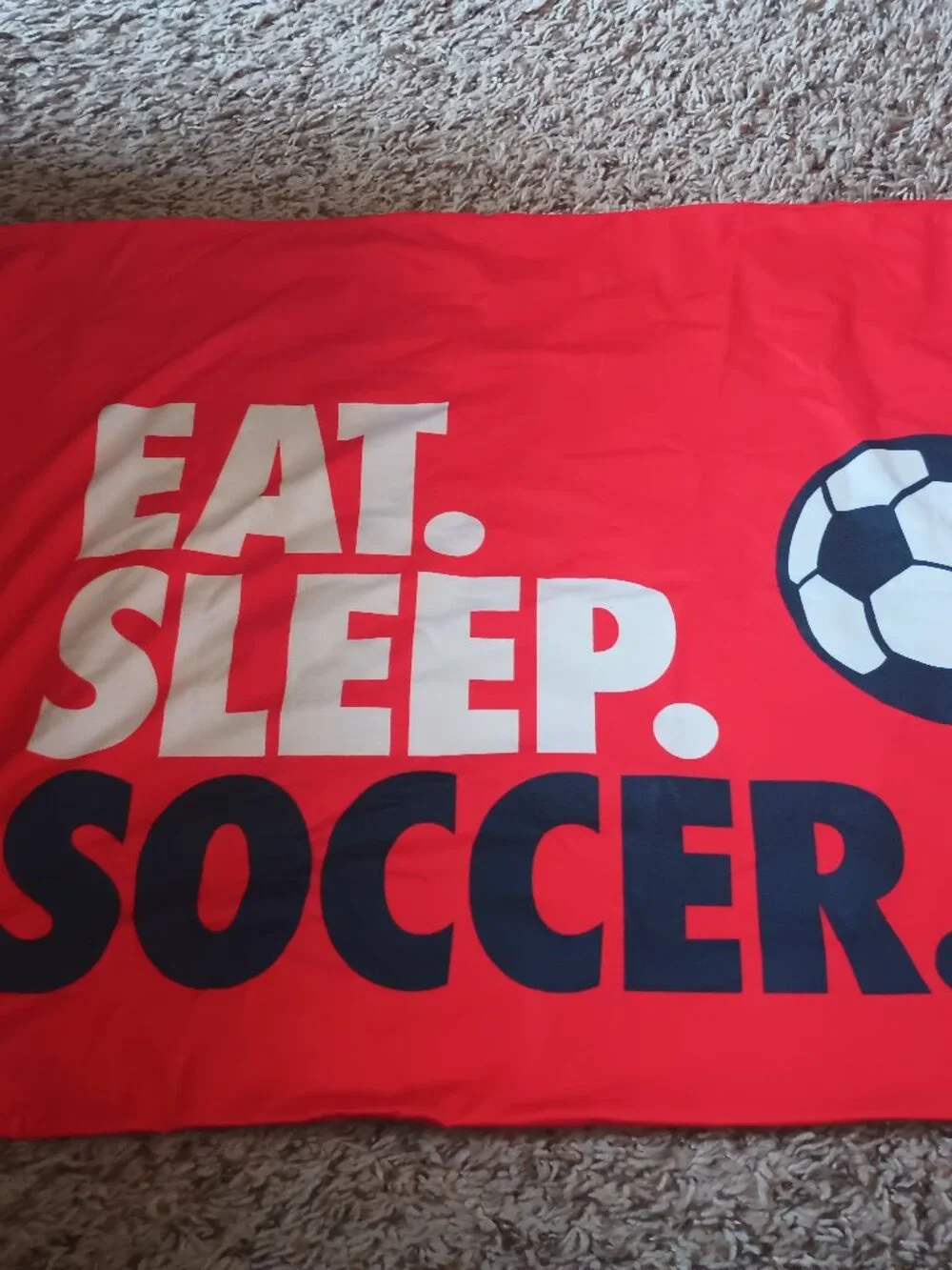 NEW Silky soccer pillowcase - double sided